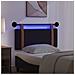 Testiera sospesa Con luce LED Nero PU Antico - Foto miniatura 5