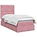Letto con contenitore e materasso Rosa 100 x 200 cm Velluto - Foto miniatura 3