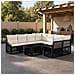 Set Divano da Giardino 9 pz Nero e Bianco Crema polyrattan - Foto miniatura 2