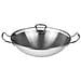 Wok Kunming 36 cm in acciaio Inox con coperchio - Foto miniatura 2