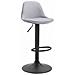 Sgabello Design Kiel in Polipropilene e Tessuto - Sgabello da Cucina Girevole e con Regolabile - Sgabello Bar Imbottito con Poggiapiedi Grigio Nero - Foto miniatura 1