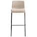 Sgabello Bar Hoover in Tessuto I Sgabello Alto Design 4 Gambe in Metallo I Sedia Sgabello Impilabile con Schienale I Sgabello Bancone H 76 CM Crema Base Nero - Foto miniatura 2
