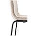 Sgabello Bar Hoover in Tessuto I Sgabello Alto Design 4 Gambe in Metallo I Sedia Sgabello Impilabile con Schienale I Sgabello Bancone H 76 CM Crema Base Nero - Foto miniatura 5