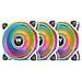 3xVentole per PC CL-F100-PL12SW-A 120 mm Colore d'Illuminazione Multi - Foto miniatura 1