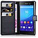 Custodia Compatibile Con Sony Xperia M5 In Nero Carbone - Coperchio Protettiva Con Chiusura Magnetica, Funzione Stand E Tasca Per Le Carte - Foto miniatura 7