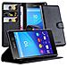 Custodia Compatibile Con Sony Xperia M5 In Nero Carbone - Coperchio Protettiva Con Chiusura Magnetica, Funzione Stand E Tasca Per Le Carte - Foto miniatura 8