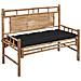Panca Da Giardino Con Cuscino 120 Cm In Bamb? - Foto miniatura 1