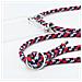 Catena Di Telefoni Cellulari Compatibile Con In Rosso Blu Bianco - Coperchio Protettivo In Silicone Con Anelli D'argento, Cinturino In Corda E Custodia Staccabile - Foto miniatura 2