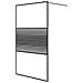 Parete Doccia Walk In Nero 115x195 Cm Vetro Trasparente Esg - Foto miniatura 2