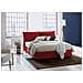 Letto Matrimoniale Denise, Letto Contenitore Con Rivestimento In Tessuto, 100% Made In Italy, Apertura Frontale, Con Materasso Cm 160x190 Incluso, Rosso - Foto miniatura 1