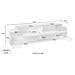 Mobile Porta Tv Teo, Credenza Bassa Da Soggiorno, Base Porta Tv, 100% Made In Italy, Cm 200x45h52, Bianco Lucido - Foto miniatura 3