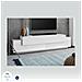 Mobile Porta Tv Teo, Credenza Bassa Da Soggiorno, Base Porta Tv, 100% Made In Italy, Cm 200x45h52, Bianco Lucido - Foto miniatura 4