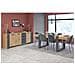 Buffet Loft - Decor Chene Artisan En Melamine Gray Shadow - 3 Deuren En 3 Laden - L 220 X D 52 X H 86,5 Cm - - Foto miniatura 1