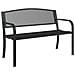 Panchina Da Giardino 119 Cm Nera In Acciaio - Foto miniatura 2