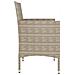 Set Sedie Da Giardino Con Poggiapiedi 4 Pz In Polyrattan Beige - Foto miniatura 4