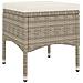 Set Sedie Da Giardino Con Poggiapiedi 4 Pz In Polyrattan Beige - Foto miniatura 6