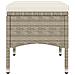 Set Sedie Da Giardino Con Poggiapiedi 4 Pz In Polyrattan Beige - Foto miniatura 7