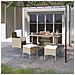 Set Sedie Da Giardino Con Poggiapiedi 4 Pz In Polyrattan Beige - Foto miniatura 8