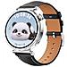 Cinturino In Vera Pelle Per Huawei Watch Gt5 - 18mm Black + Silver - Foto miniatura 1