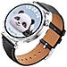 Cinturino In Vera Pelle Per Huawei Watch Gt5 - 18mm Black + Silver - Foto miniatura 3