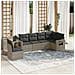 Set Divano Da Giardino 6 Pz Con Cuscini Grigio In Polyrattan - Foto miniatura 1