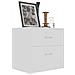 Comodino Bianco 40x30x40 Cm Legno Ingegnerizzato - Foto miniatura 2