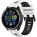 Cinturino Per Orologio In Silicone Bianco E Nero Per Garmin Forerunner 965 - Foto miniatura 3