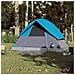 Tenda da Campeggio a Cupola per 3 Persone Blu Impermeabile - Foto miniatura 3