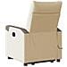 Poltrona Alzapersona Massaggiante Reclinabile Crema in Tessuto - Foto miniatura 7