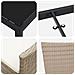 Set da pranzo giardino 5 pezzi con cuscini beige polirattan - Foto miniatura 9