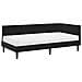 Cornice del letto ad angolo Nero 90 x 190 cm Velluto - Foto miniatura 1