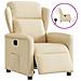 Poltrona Elettrica Reclinabile Crema in Tessuto - Foto miniatura 1