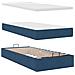 Struttura Letto Pouf con Materasso Blu 80x200 cm in Tessuto - Foto miniatura 8
