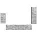 Set mobile TV 4 pcs Grigio cemento Legno multistrato - Foto miniatura 8
