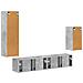 Set mobile TV 4 pcs Grigio cemento Legno multistrato - Foto miniatura 9