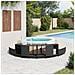 Scaffali Portaoggetti Vasca Idromassaggio 2pz Polyrattan Nero - Foto miniatura 3