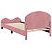 Struttura letto bambini con testata Rosa 90 x 200 cm Velluto - Foto miniatura 7