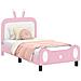 Struttura letto bambini con testata Rosa 80 x 160 cm PU - Foto miniatura 1
