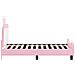 Struttura letto bambini con testata Rosa 80 x 160 cm PU - Foto miniatura 6