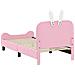 Struttura letto bambini con testata Rosa 80 x 160 cm PU - Foto miniatura 7