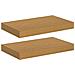 Scaffale da parete 2 pcs Beige 40 x 23,5 x 4 cm - Foto miniatura 1
