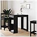 Tavolo da bar Rovere Nero 102 x 70 x 103,5 cm Legno multistrato - Foto miniatura 2