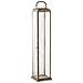Lanterna Alta Herslev In Vetro E Metallo Effetto Ottone Antico 12x12x60 Cm - Foto miniatura 2