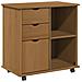 Mobile con Ruote con ruota Marrone miele 63,5 x 39 x 65,5 cm - Foto miniatura 1