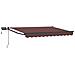 Tenda retrattile manuale con LED Marrone e Antracite 3,5 x 2 m - Foto miniatura 1