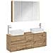 Set di mobili per il bagno 4 pcs Rovere Artigianale - Foto miniatura 1