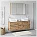 Set di mobili per il bagno 4 pcs Rovere Artigianale - Foto miniatura 2
