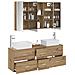Set di mobili per il bagno 4 pcs Rovere Artigianale - Foto miniatura 3