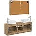 Set di mobili per il bagno 4 pcs Rovere Artigianale - Foto miniatura 8