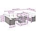 Set Divano da Giardino 11 pz Grigio Poly Rattan - Foto miniatura 7